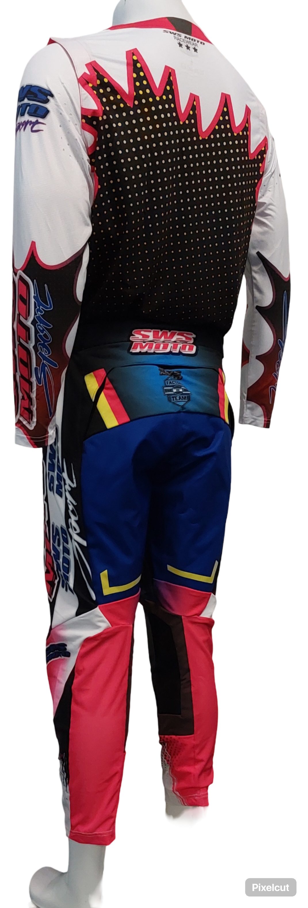 SWS Moto Sport Team Kit Black Pink Multi