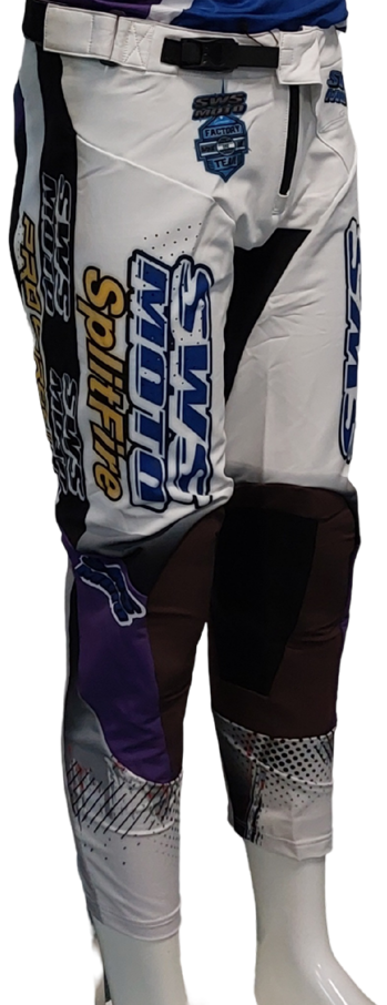 SWS Moto Sport Pants White Splitfire
