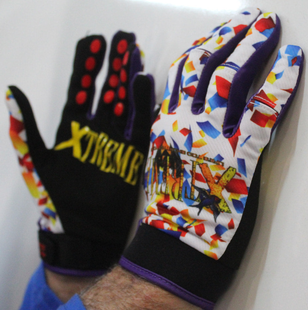 Xtreme Gloves Confetti White