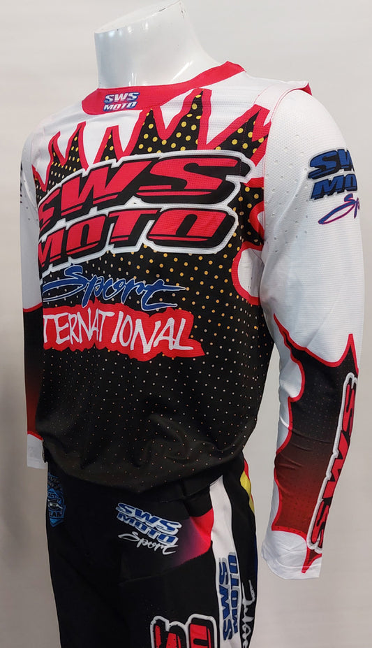 SWS Moto Sport Jersey Black Pink Multi