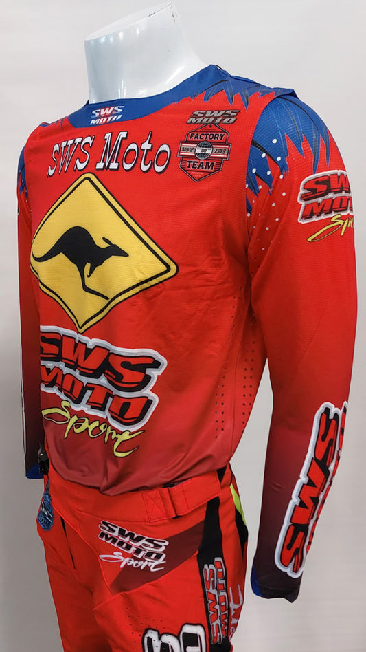 SWS Moto Sport Jersey Kangaroo Red