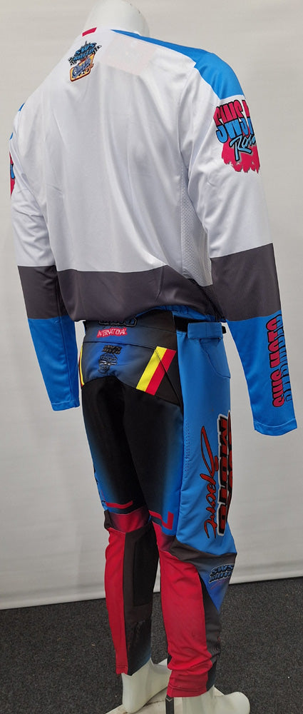 SWS Moto Sport Amped Jersey white Pink Blue