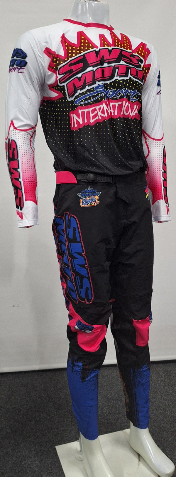 SWS Moto AirFlex Pants Black Blue Pink
