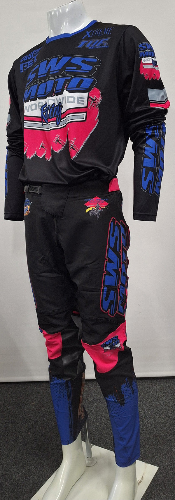 SWS Moto AirFlex Pants Black Blue Pink