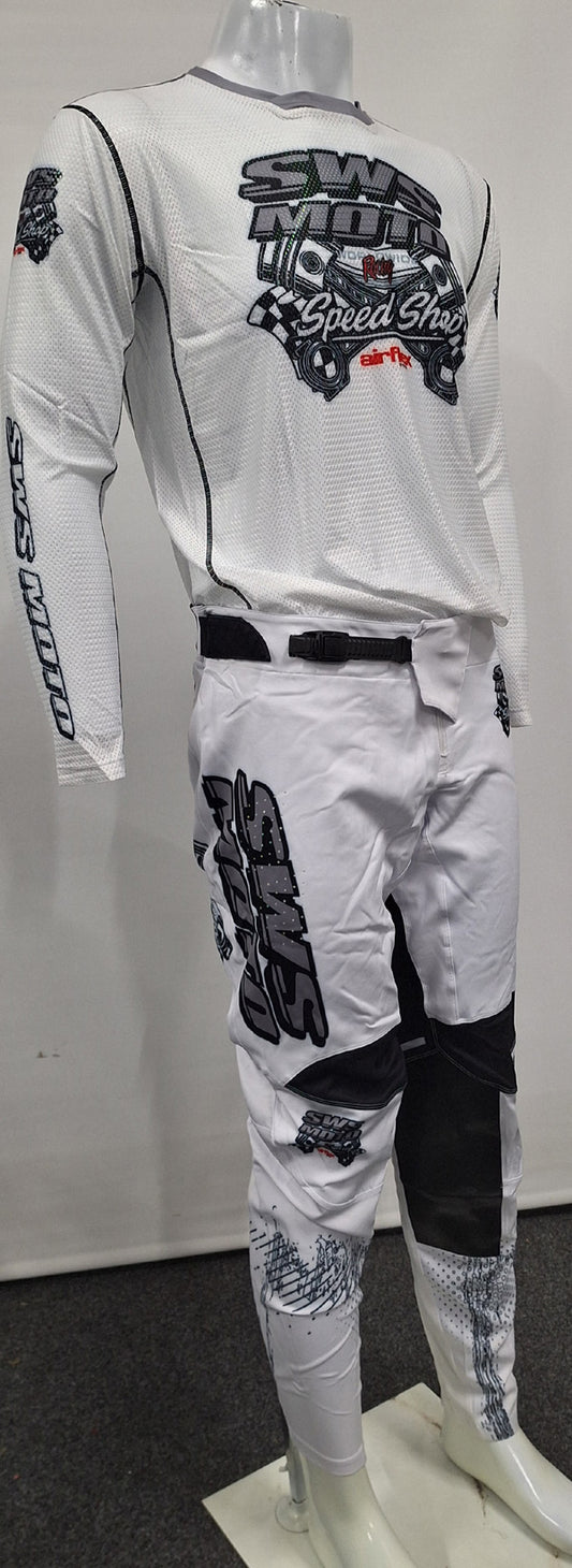 SWS Moto AirFlex Pants Speedshop White