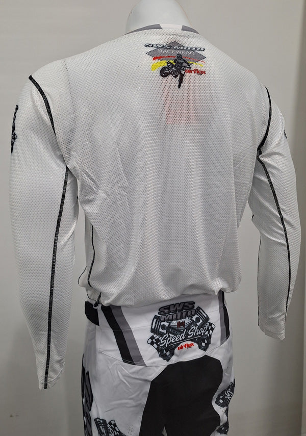 SWS Moto Airflex Speedshop Jersey fully vented White