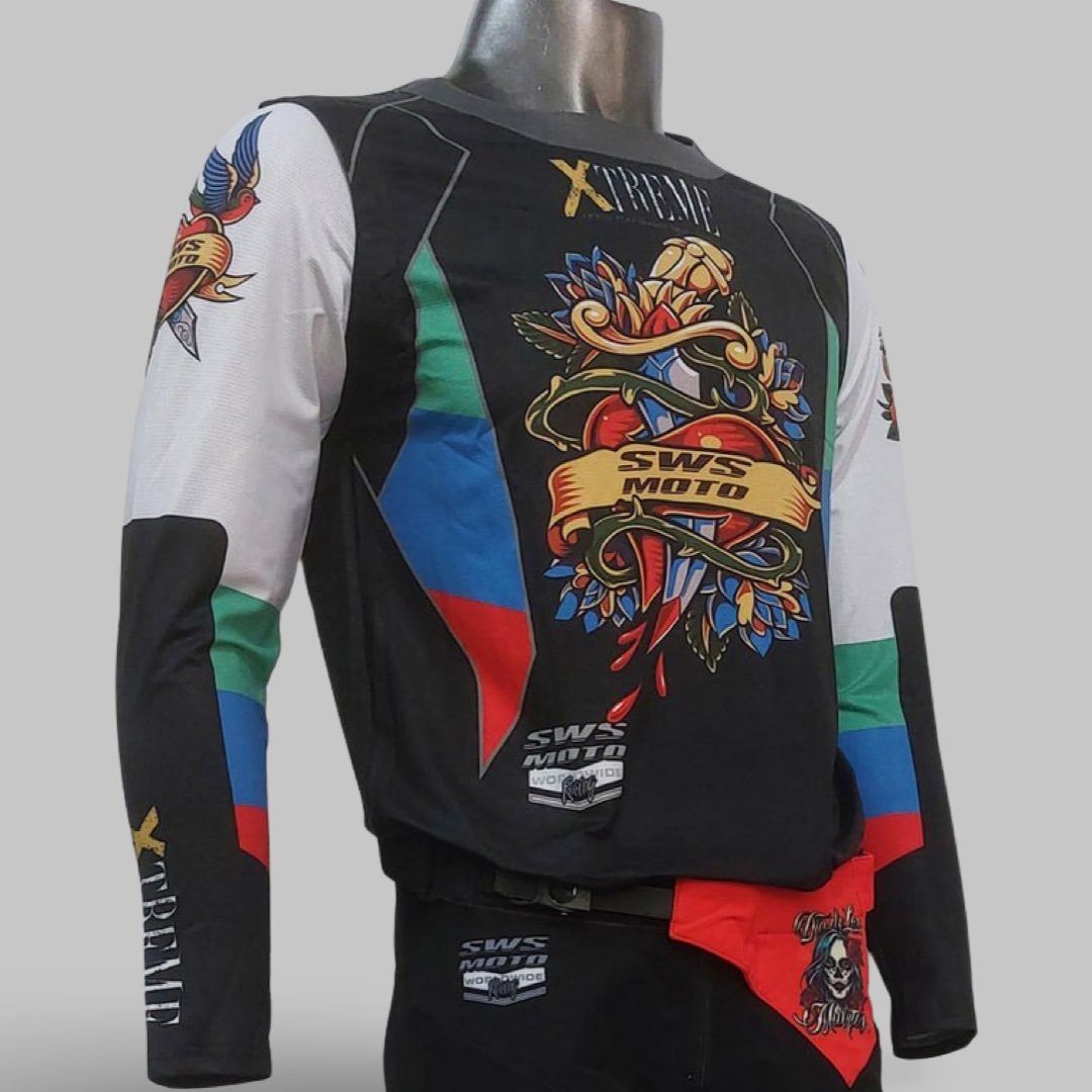 Xtreme Jersey Heart Tattoo Black