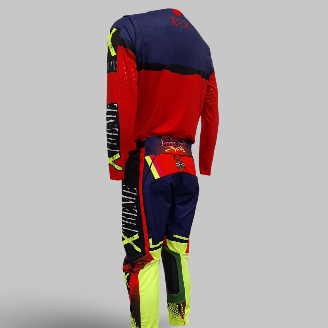 Xtreme Moto Pants Icon Neon Red/Purple