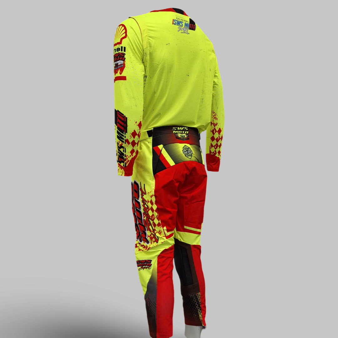 SWS Moto Sport Yamaha Shell Jersey Acid Yellow