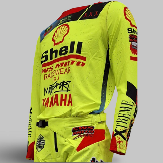 SWS Moto Sport Jersey team Shell Acid Yellow