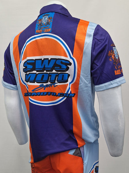 SWS Moto Polo Purple Orange
