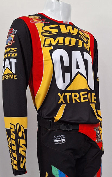 SWS Moto Sport Jersey Cat Black / Yellow / Red