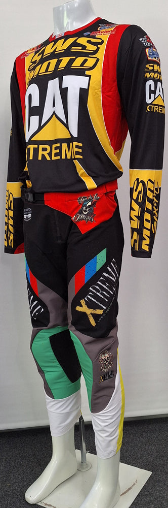 SWS Moto Sport Jersey Cat Black / Yellow / Red