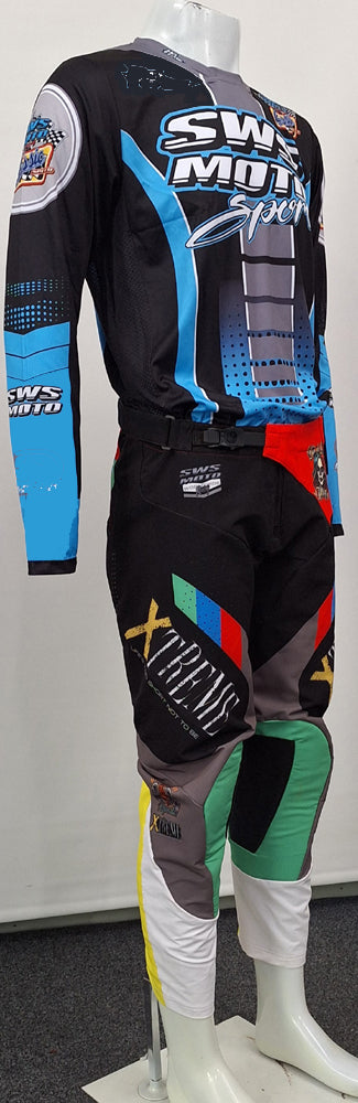 SWS Moto Sport Jersey Black Blue
