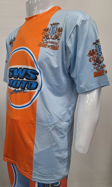 SWS Moto Racing T- Blue / Orange