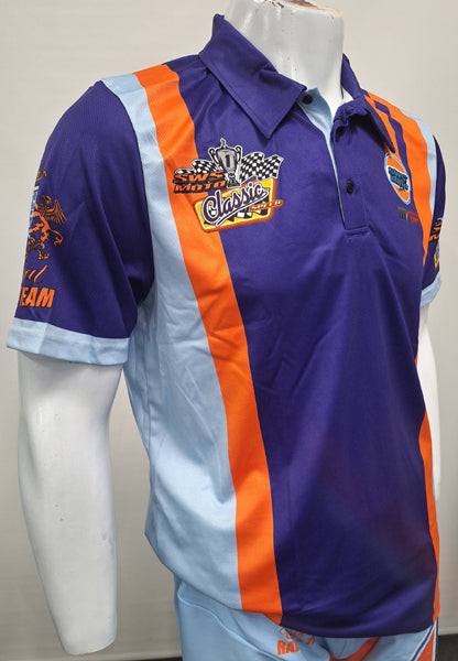 SWS Moto Polo Purple Orange