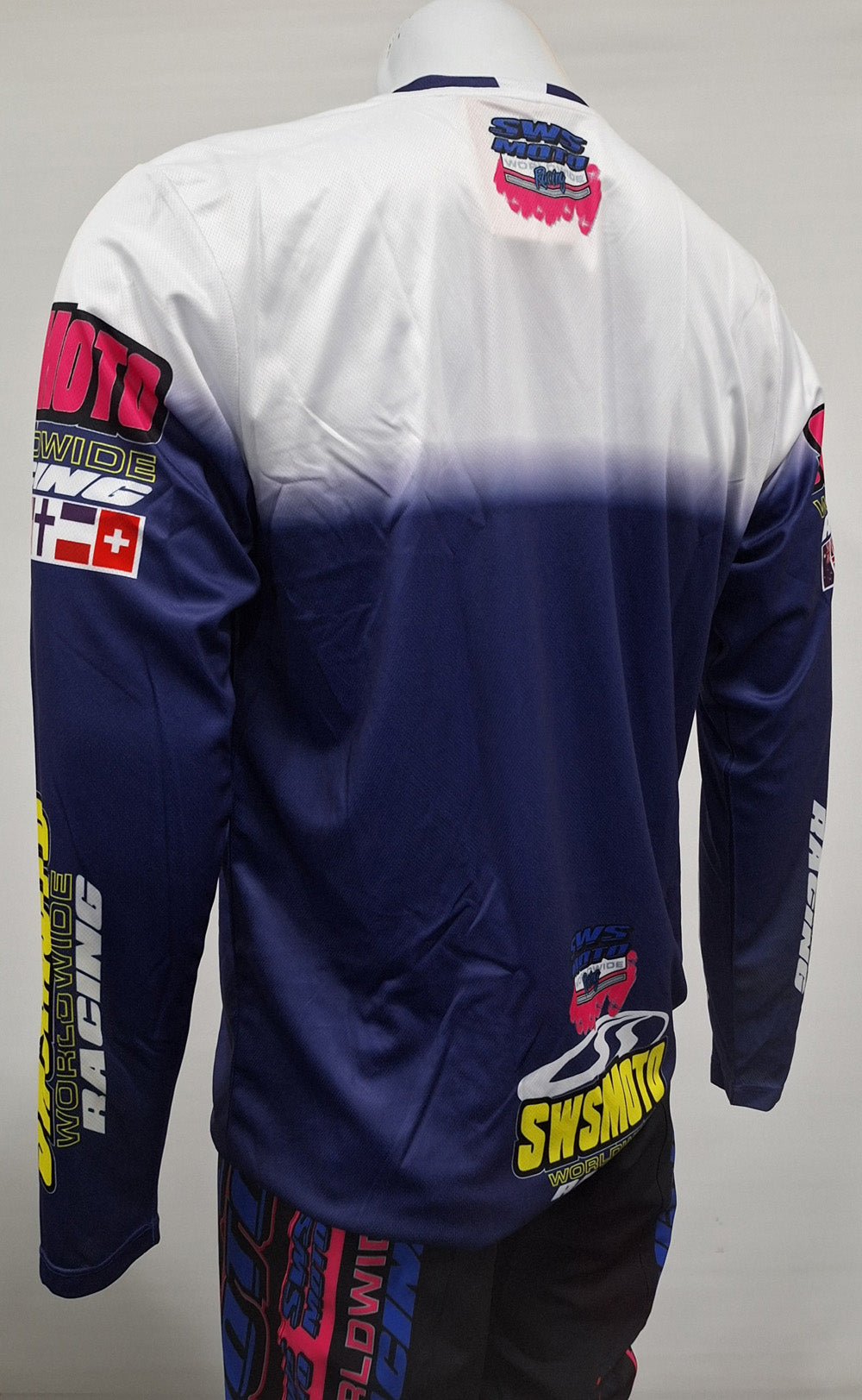 SWS Moto Worldwide Racing Jersey White Purple