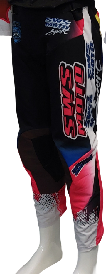 SWS Moto Sport Pants Black Pink Multi