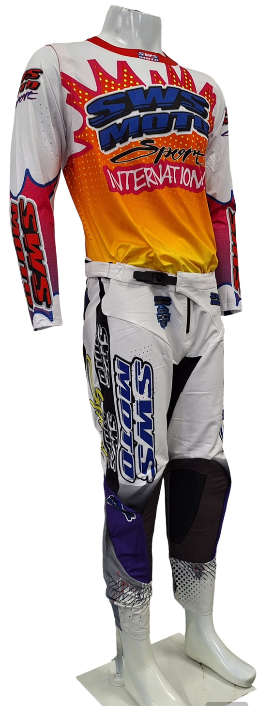 SWS Moto Sport Team Kit Yellow Multi