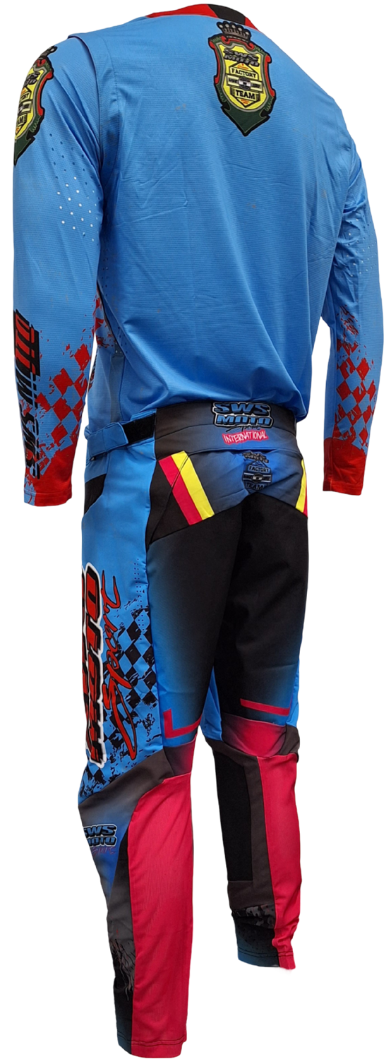 SWS Moto Sport Pants Blue Red