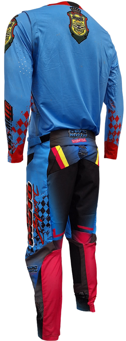 SWS Moto Sport Pants Blue Red