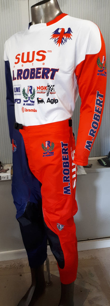 M Robert MRT Pants Blue Red