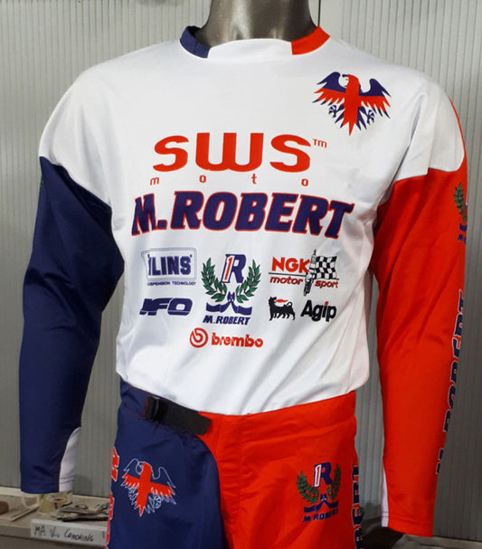 M Robert jersey MRT White Red Blue