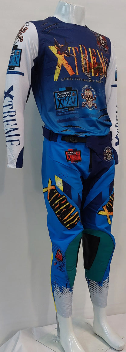 Xtreme Moto Pants Blue Multi