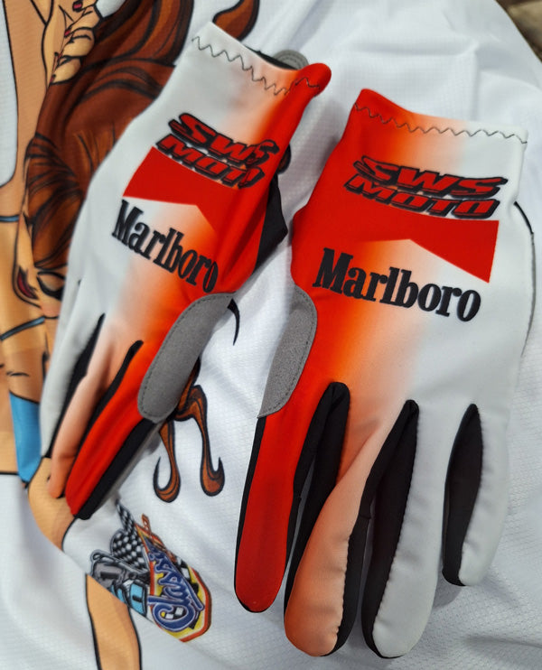 SWS Moto Gloves Marlboro Racing