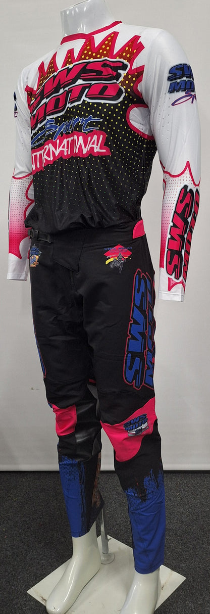 SWS Moto AirFlex Jersey Black Pink Multi