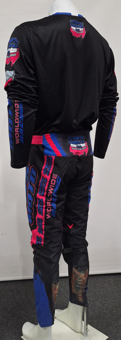 SWS Moto AirFlex Pants Black Blue Pink