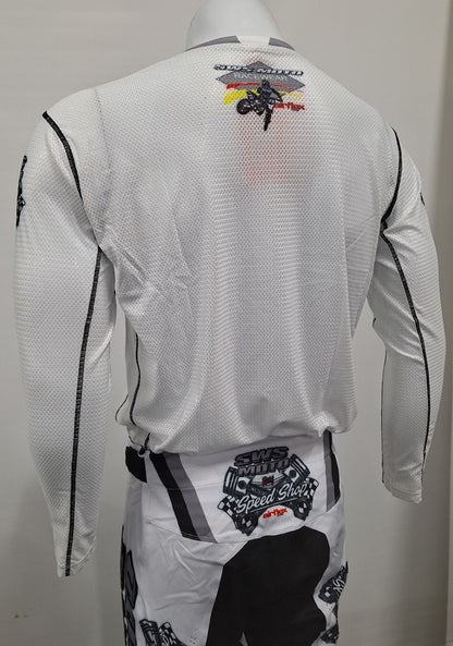 SWS Moto Airflex Speedshop Jersey fully vented White