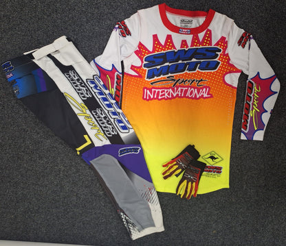 SWS Moto Sport Team Kit Yellow Multi