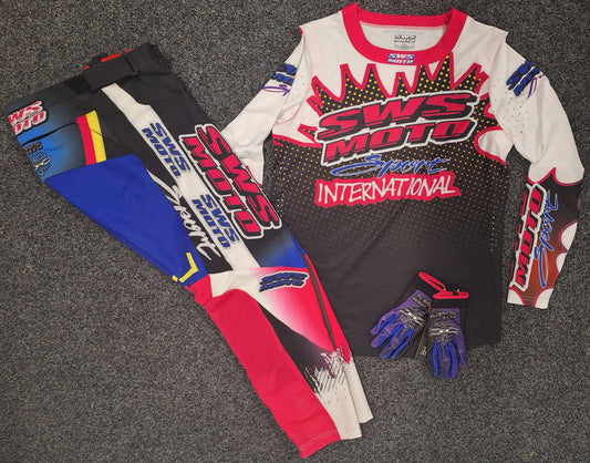 SWS Moto Sport Team Kit Black Pink Multi