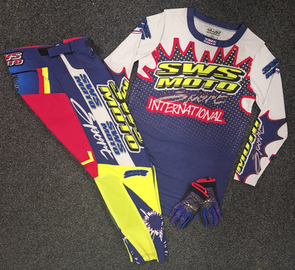 SWS Moto Sport Team Kit Purple Multi