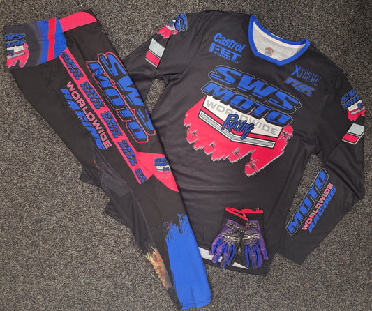 SWS Moto Worldwide Racing Black Blue Pink AirFlex Kit