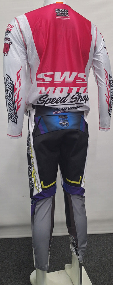 SWS Moto Bad Hog Airflex Jersey White Pink