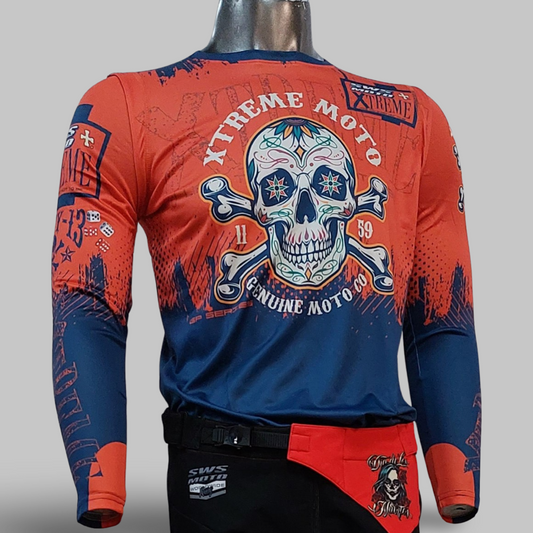 Xtreme GP Jersey Candy Skull Night/Red