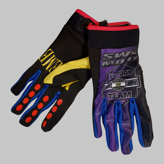 SWS Moto Gloves Factory Team Purple