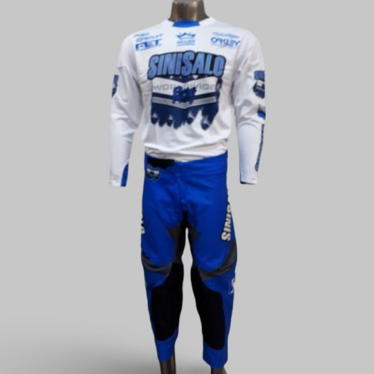 Sinisalo Worldwide Racing White and Blue Kit