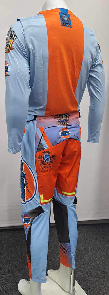 SWS Moto Sport Pants Gulf Blue / Orange