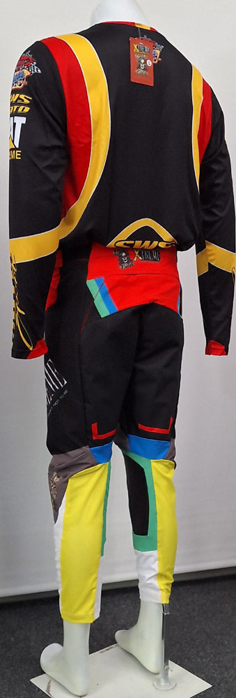 SWS Moto Sport Jersey Cat Black / Yellow / Red