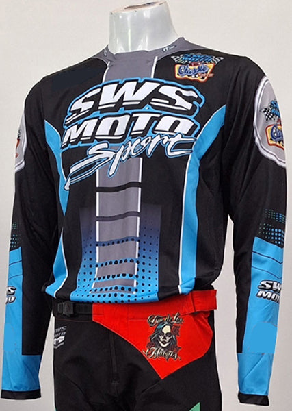 SWS Moto Sport Jersey Black Blue