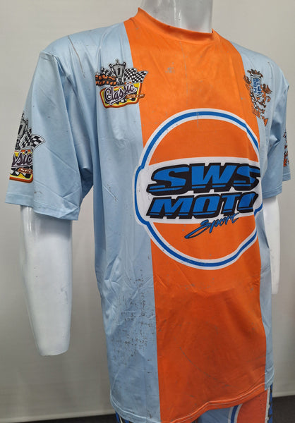 SWS Moto Racing T- Blue / Orange