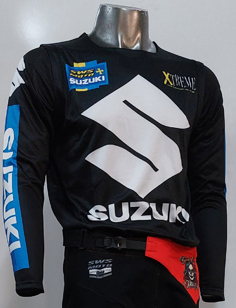 Xtreme Moto GP Suzuki Black - White Jersey