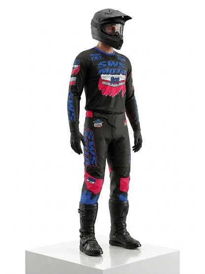 SWS Moto Worldwide Racing Black Blue Pink AirFlex Kit