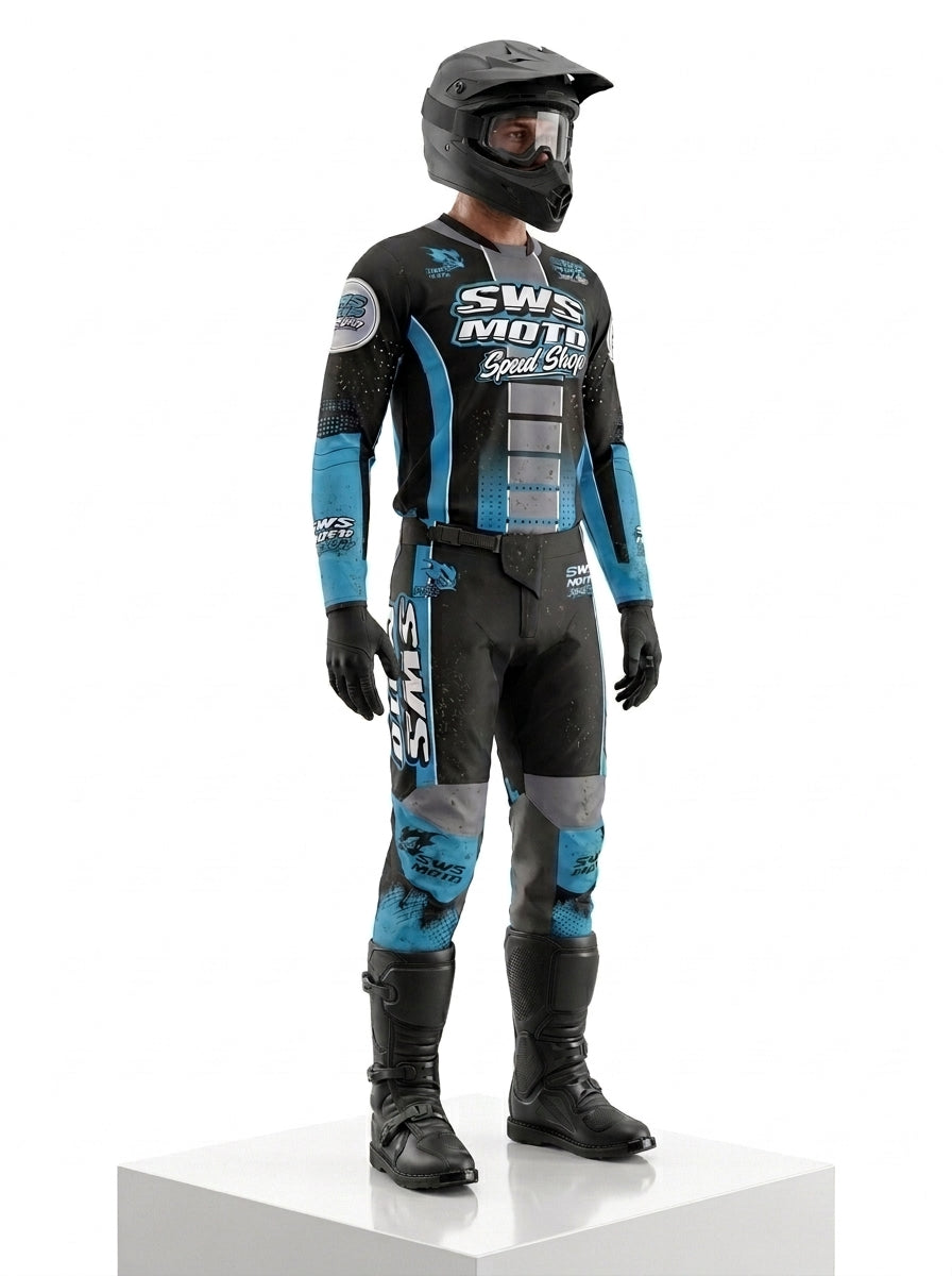 SWS Moto Fearless Kit Blue Black