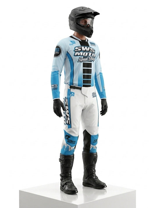 SWS Moto Fearless Kit White Blue